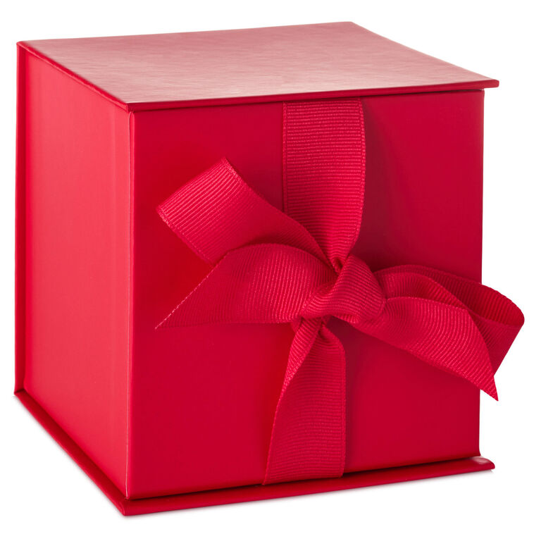 4.2" Solid Red Small Square Gift Box