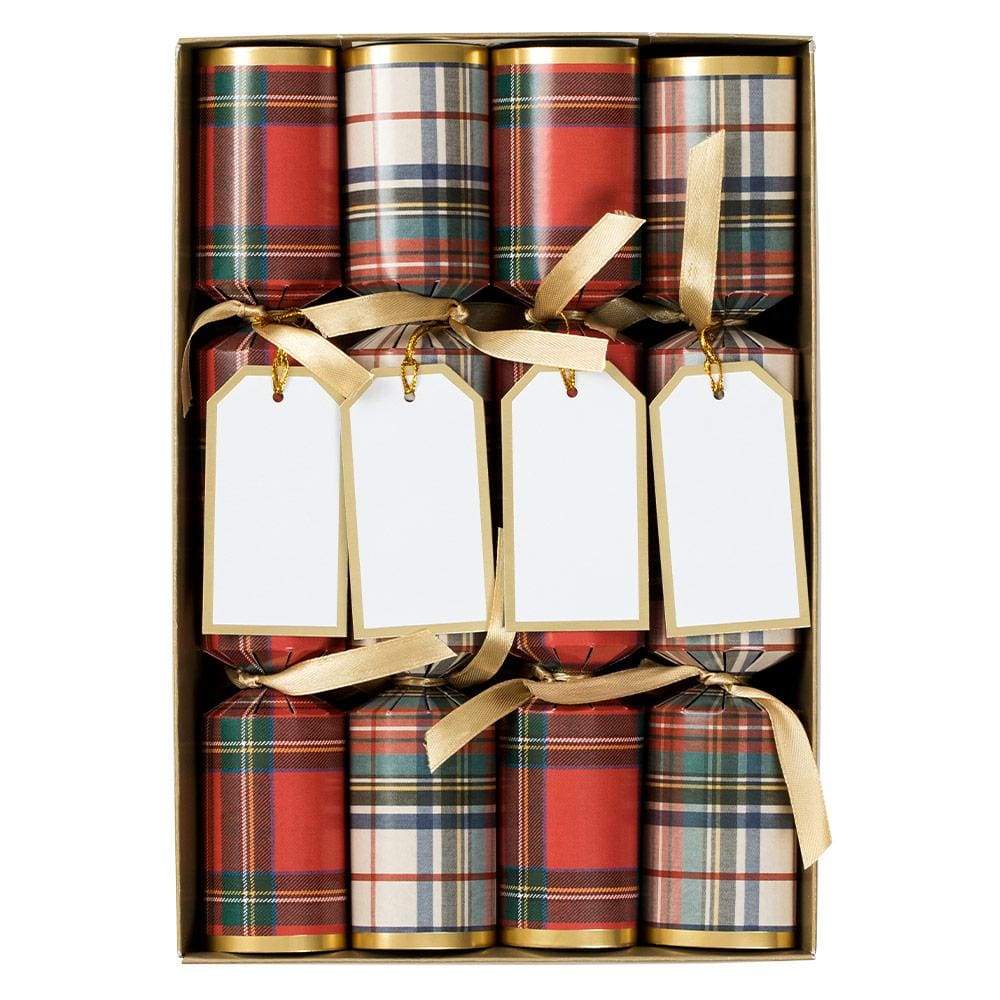 Stewart Tartan Celebration Christmas Crackers - 8 Per Box