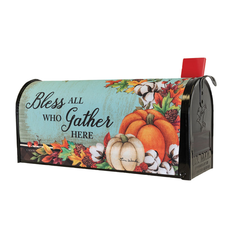 Cotton and Pumpkins Mailbox Cover