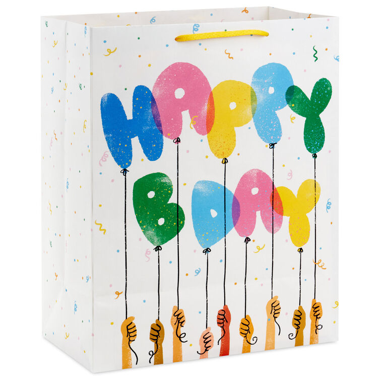 13" Playful Balloons Large Birthday Gift Bag