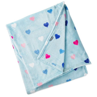 Colorful Hearts Throw Blanket, 50x60