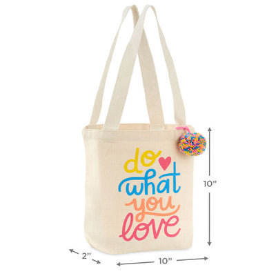 10.5" Do What You Love Square Fabric Gift Bag