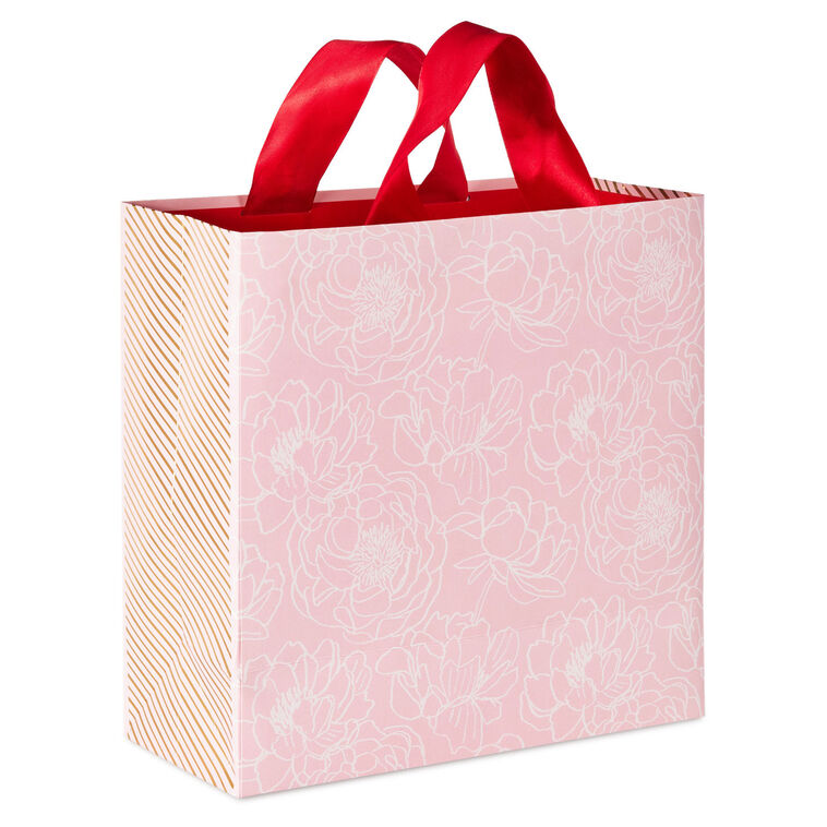 10.4" Flowers on Pink Large Square Valentine&