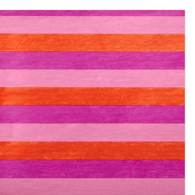 Warm Horizontal Stripes Tissue Paper, 6 sheets