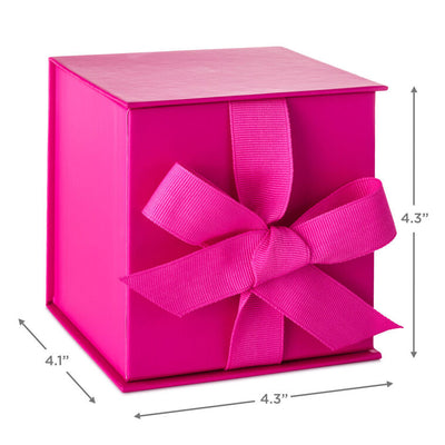 4.2" Solid Hot Pink Small Square Gift Box