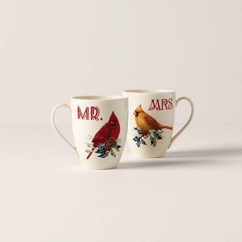 Mr & Mrs Cardinal Winter Greetings Mugs