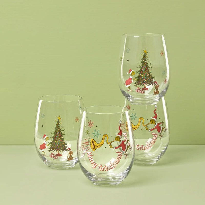 Merry Grinchmas Set of 4 Glasses