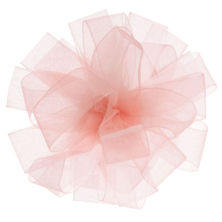 4.6" Light Pink Sheer Ribbon Gift Bow