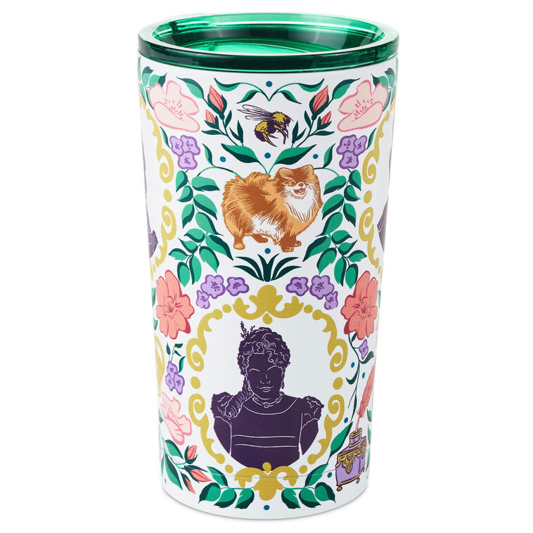 Bridgerton Ton Silhouettes on Floral Travel Mug, 15 oz.