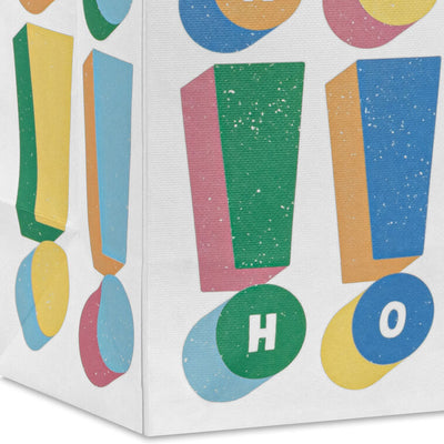 6.5" Woo Hoo Colorful Exclamations Small Gift Bag