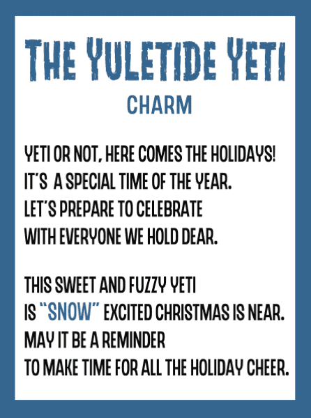 Yuletide Yeti Charms