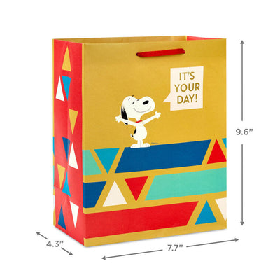 9.6" Peanuts® It's Your Day Medium Gift Bag