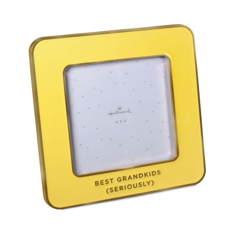 Best Grandkids Yellow Enamel Picture Frame, 4x4