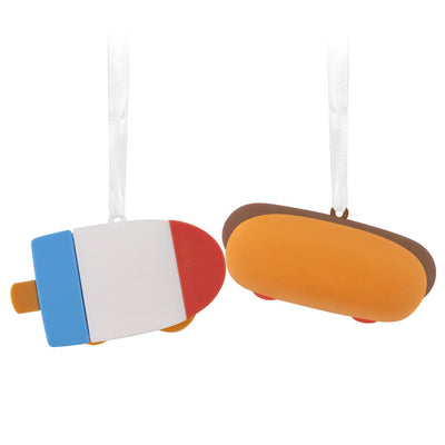 Hot Dog and Freeze Pop Magnetic Hallmark Ornaments, Set of 2