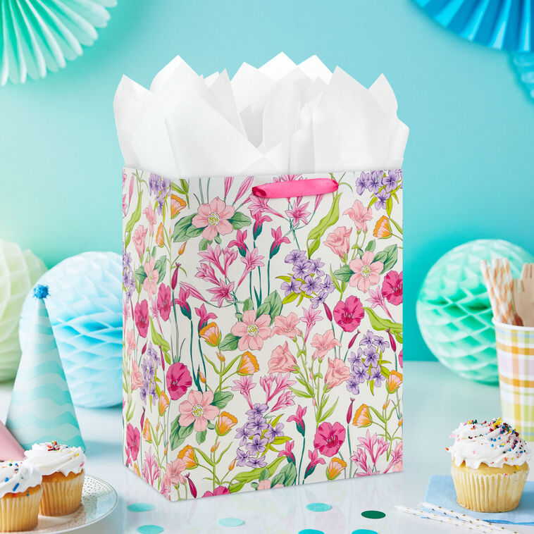 13" Sweet Florals Large Gift Bag