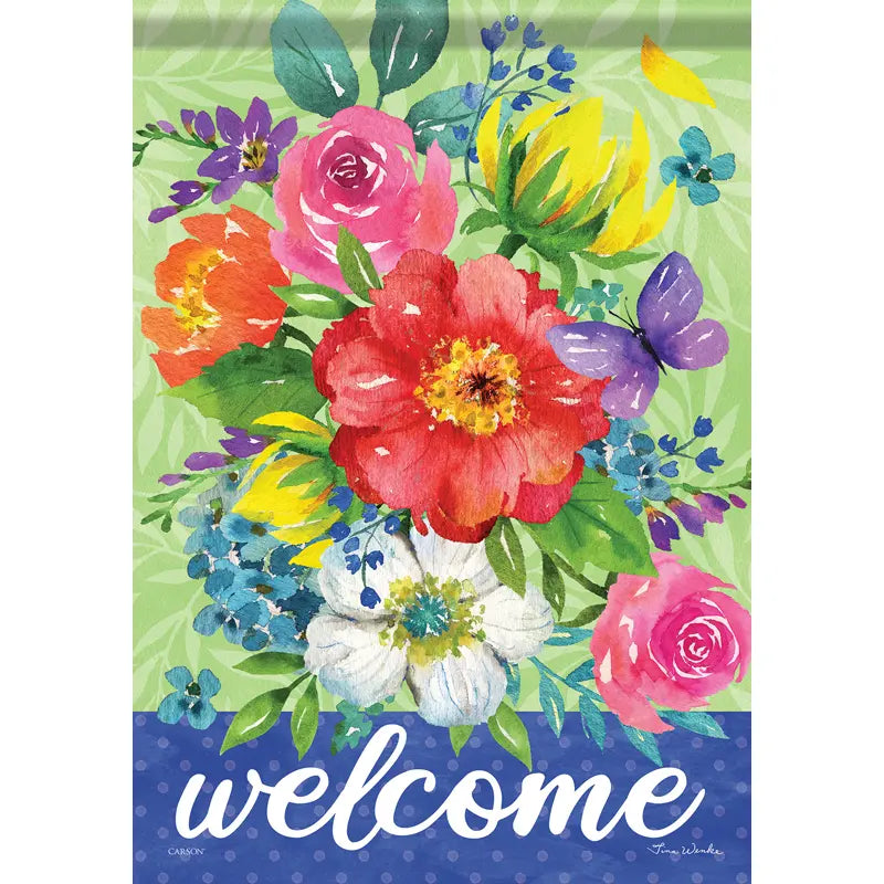 Floral Spray Garden Flag