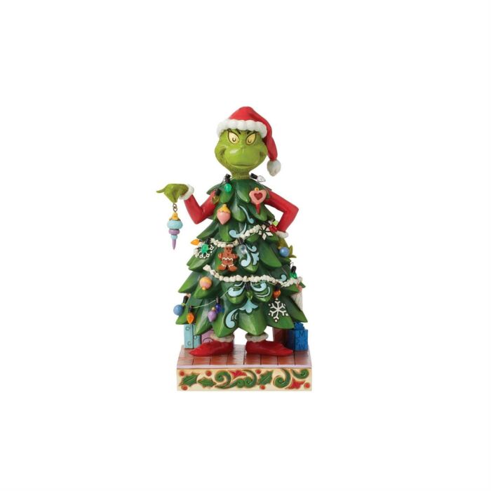 Grinch Dressed as Christmas Tree