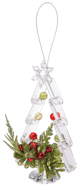 Mistletoe Krystal Christmas Tree Ornament