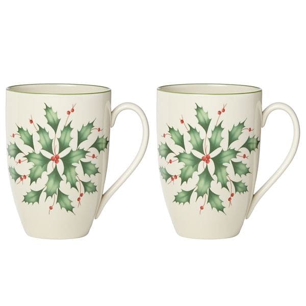 Holiday Holly Mug Set of 2