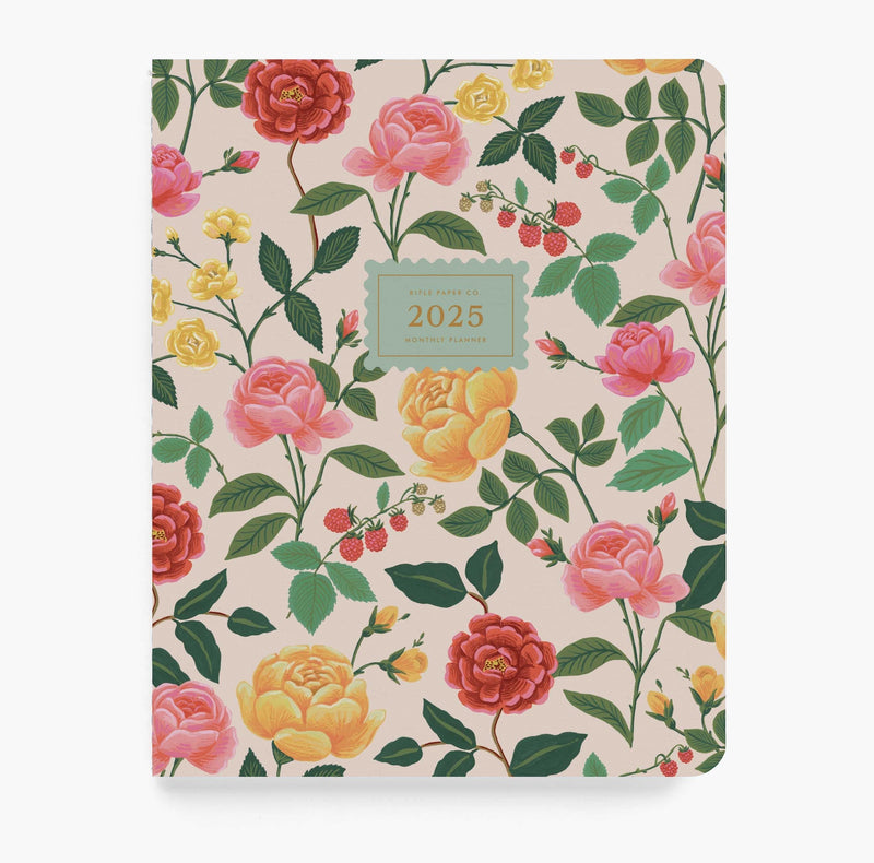 12-Month Appointment Notebook - Roses 2025