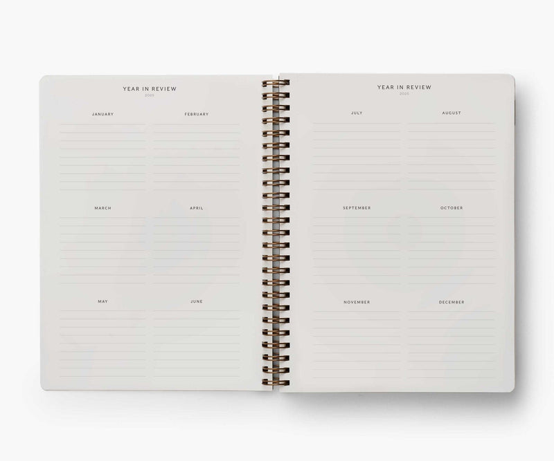 12-Month Soft Cover Spiral Planner - Roses 2025