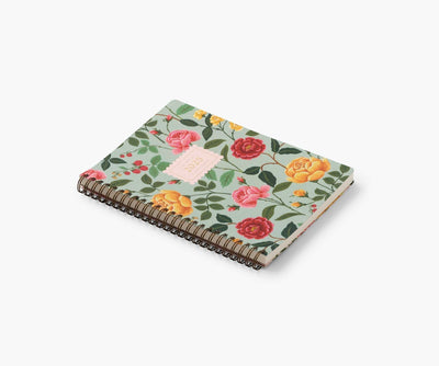 12-Month Soft Cover Spiral Planner - Roses 2025