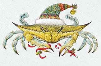 Blue Crab Christmas  Box Cards