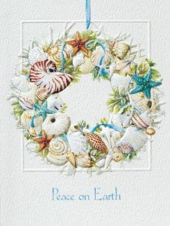 Blue Coastal Wreath Box Cards