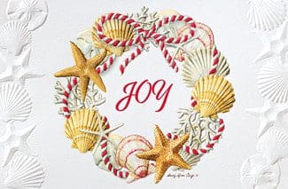 Joyful Seashell Wreath Box Cards