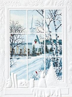 Snowy Morning View Box Cards