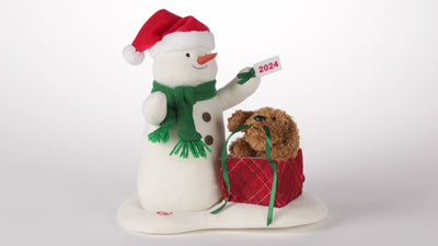 Wrapped in Joy Singing Snowman Plush With Motion, 10"