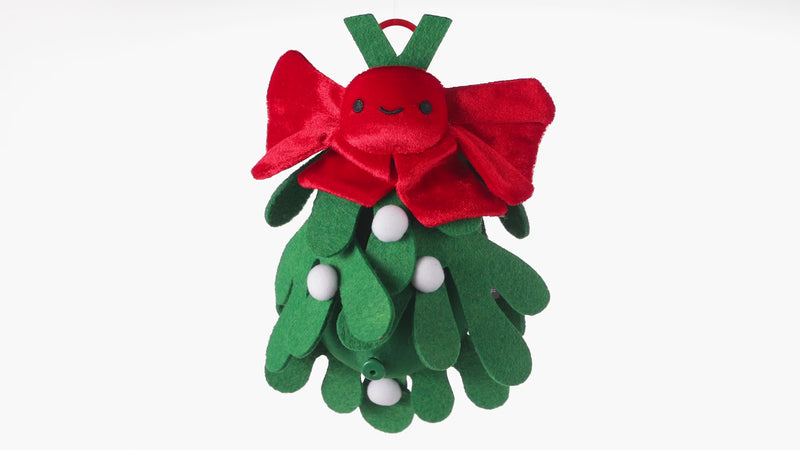 Merry Kiss-mas Drop-Down Plush Mistletoe With Sound