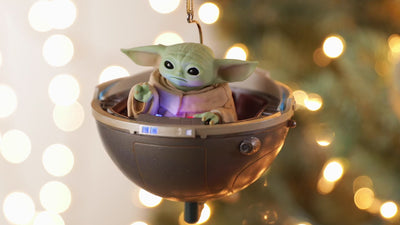 Star Wars: The Mandalorian™ Grogu™ in Hovering Pram Ornament With Light, Sound and Motion