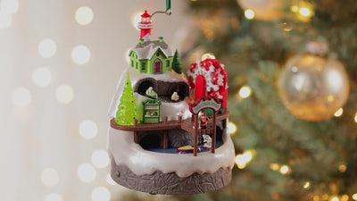 Santa's Seaside Carnival Musical Ornament With Light and Motion