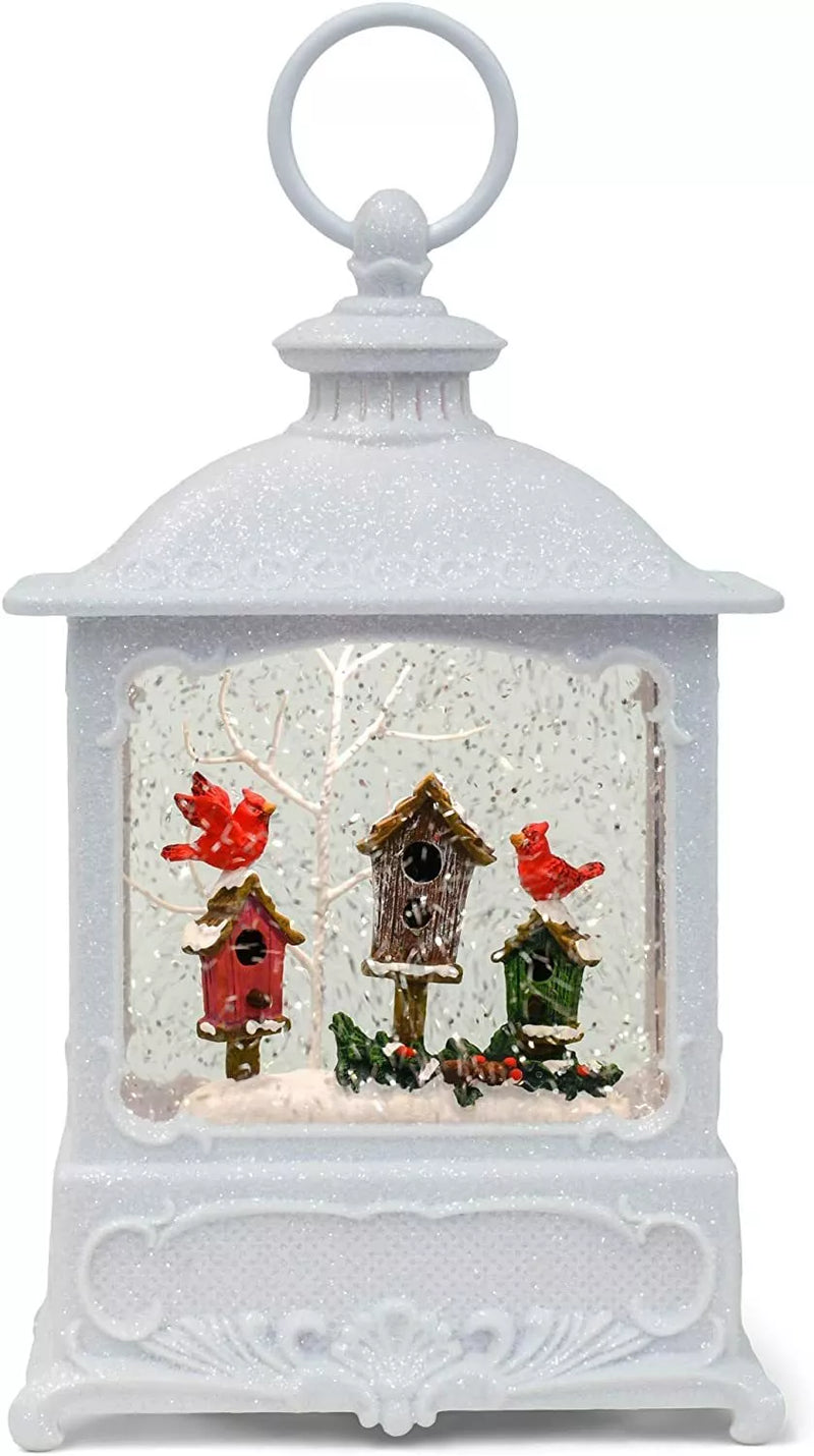 Swirl Bird House Lantern, 8.75 inch, White