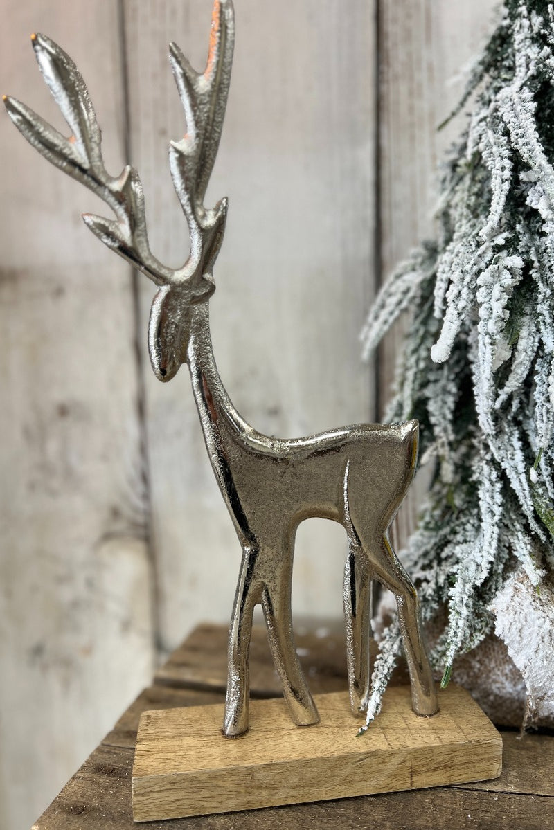 Whimsical Aluminum Deer 8x15"