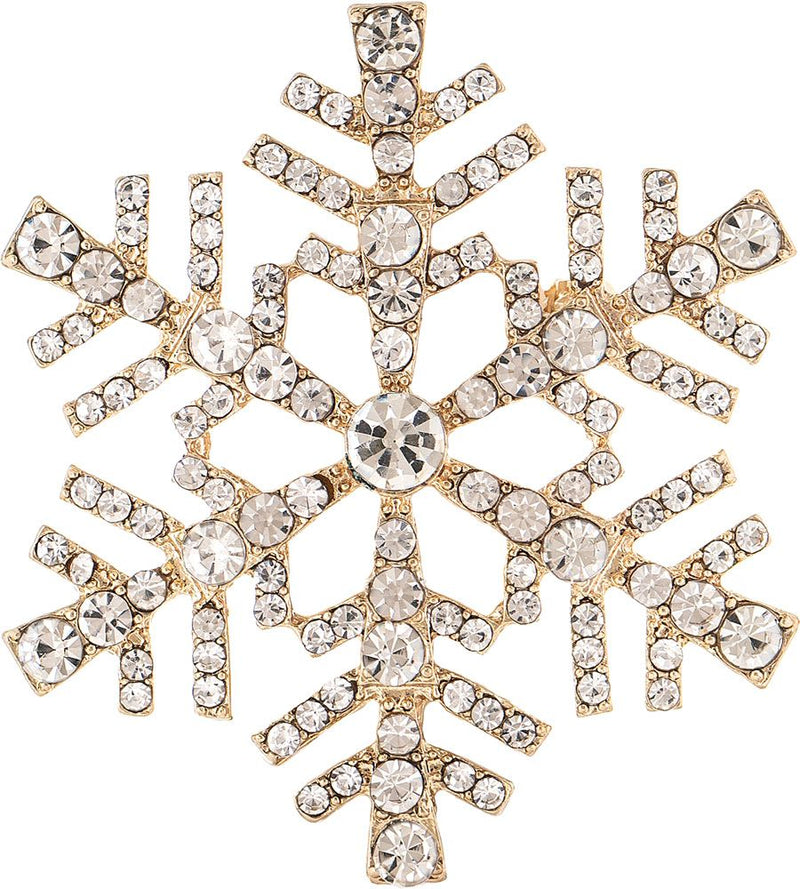 Gold Sparkle Snowflake Pin