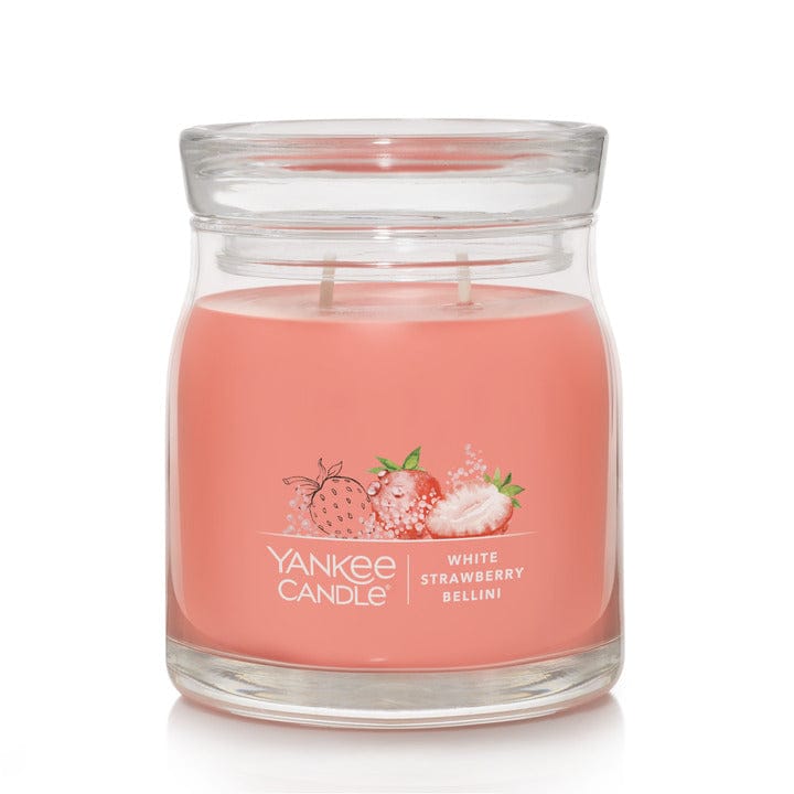 White Strawberry Bellini Signature Medium Jar Candle