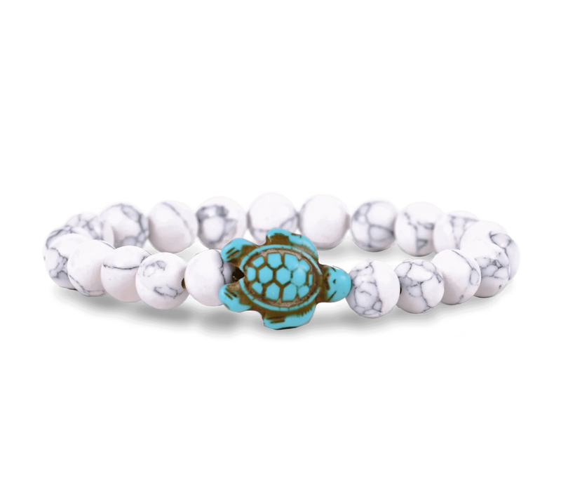 The Journey Sea Turtle Bracelet - White Howlite