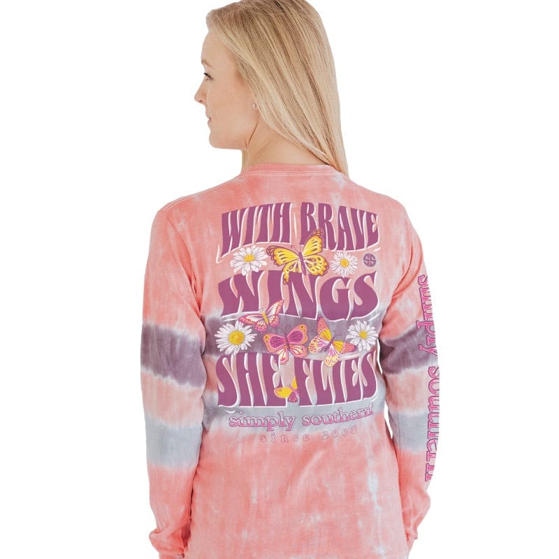 With Brave Wings, She Flies Women's Long Sleeve Tee